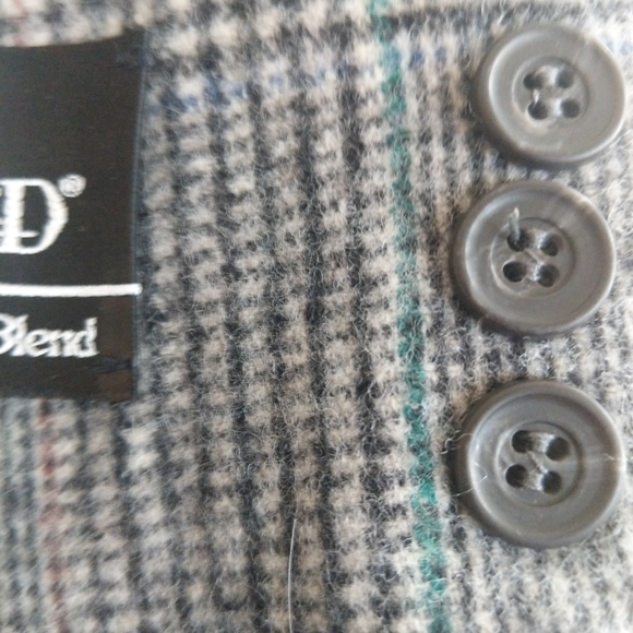 Stafford 46L Gray Rust Windowpane Plaid Wool - Picture 13 of 16